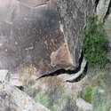 Newspaper Rock, which is covered in petroglyphs dating back meeeelions of years