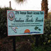 Beach entrance sign