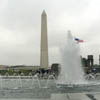 The Washington Monument past the WWII Memorial