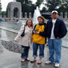 Nancy, Teem, Nibbles and Blurry at the WWII Memorial
